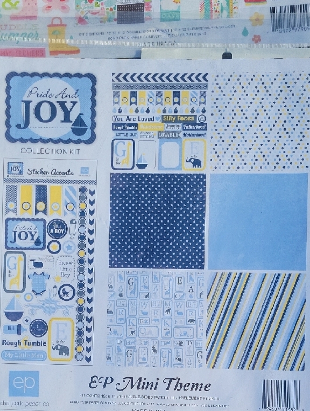Assorted Patterned Scrapbook Paper Packs - Bright Multi-Color Sets - Picture 2 of 16